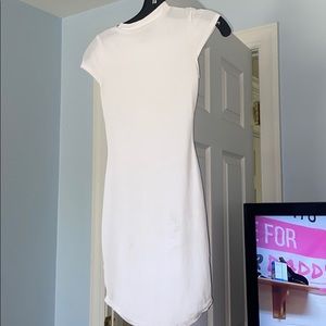 White high neck Bodycon